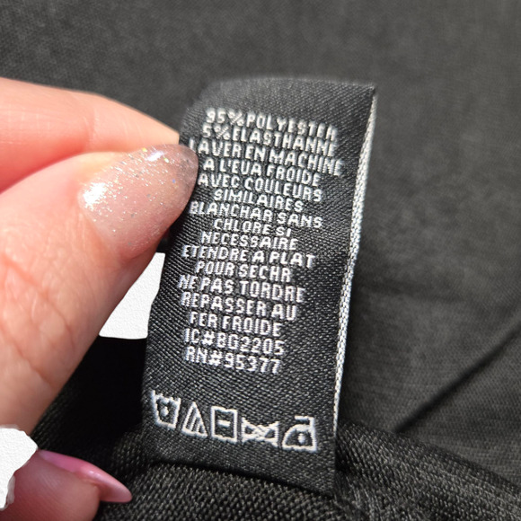 Sanctuary Black Black Open Front Knit Patch Pockets Cardigan Sweater Size 2X - Picture 4 of 8